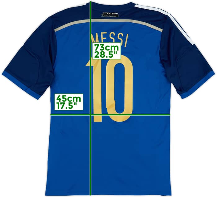 2013-15 Argentina Away Shirt Messi #10 - 9/10 - (M)
