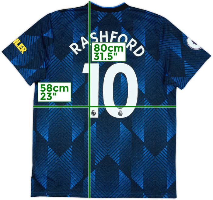 2021-22 Manchester United Third Shirt Rashford #10 - 5/10 - (XL)