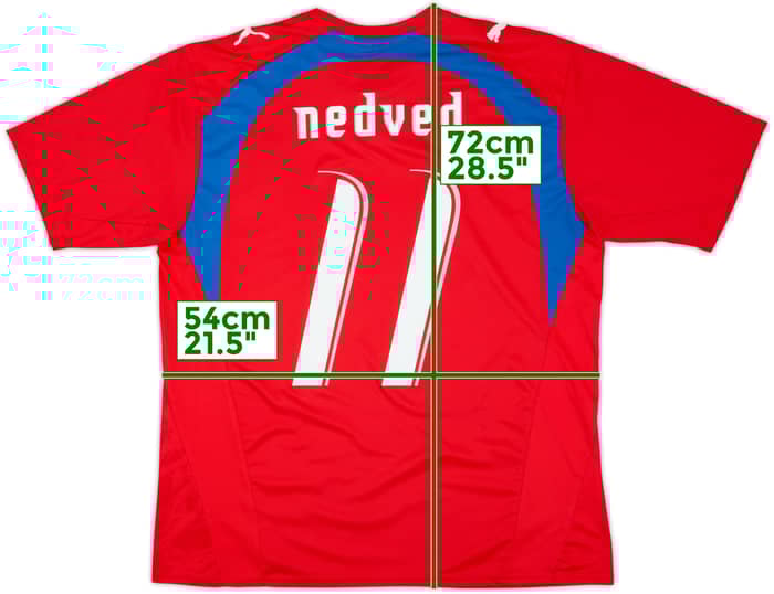 2006-08 Czech Republic Basic Home Shirt Nedved #11 - 5/10 - (L)