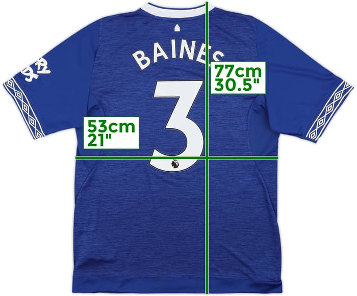 2018-19 Everton Home Shirt Baines #3 - 10/10 - (L)
