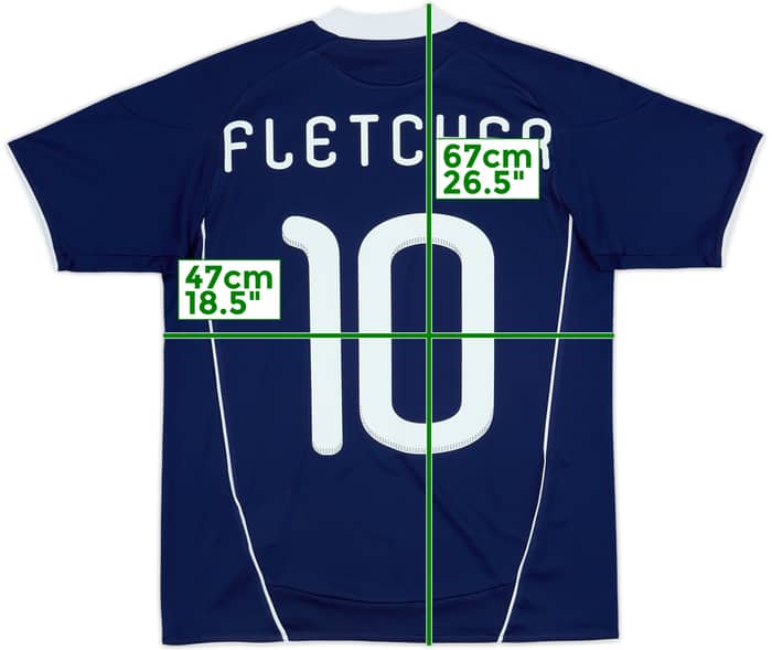 2010-11 Scotland Home Shirt Fletcher #10 - 7/10 - (XL.Boys)