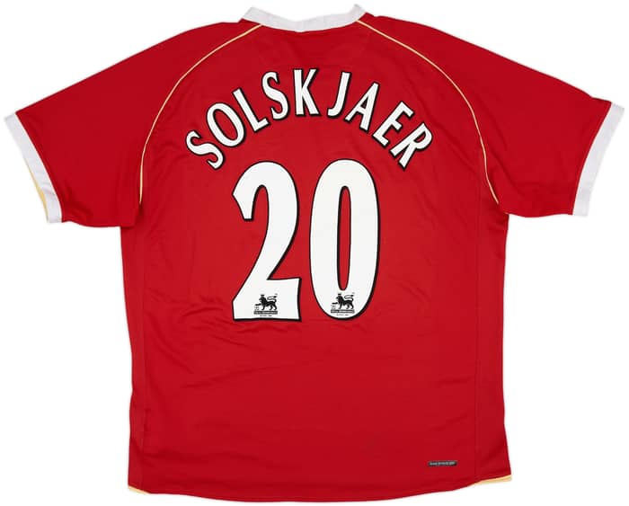 2006-07 Manchester United Home Shirt Solskjaer #20 - 7/10 - (XL)