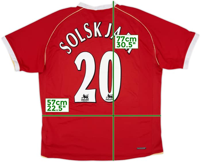 2006-07 Manchester United Home Shirt Solskjaer #20 - 7/10 - (XL)