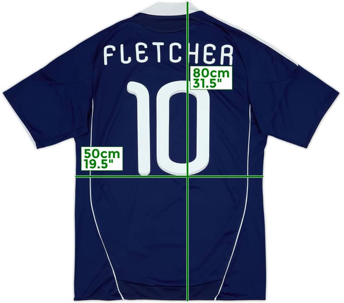 2010-11 Scotland Home Shirt Fletcher #10 - 7/10 - (M)
