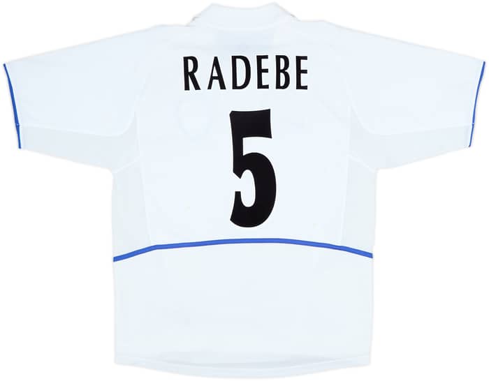 2002-03 Leeds United Home Shirt Radebe #5 - 7/10 - (M)
