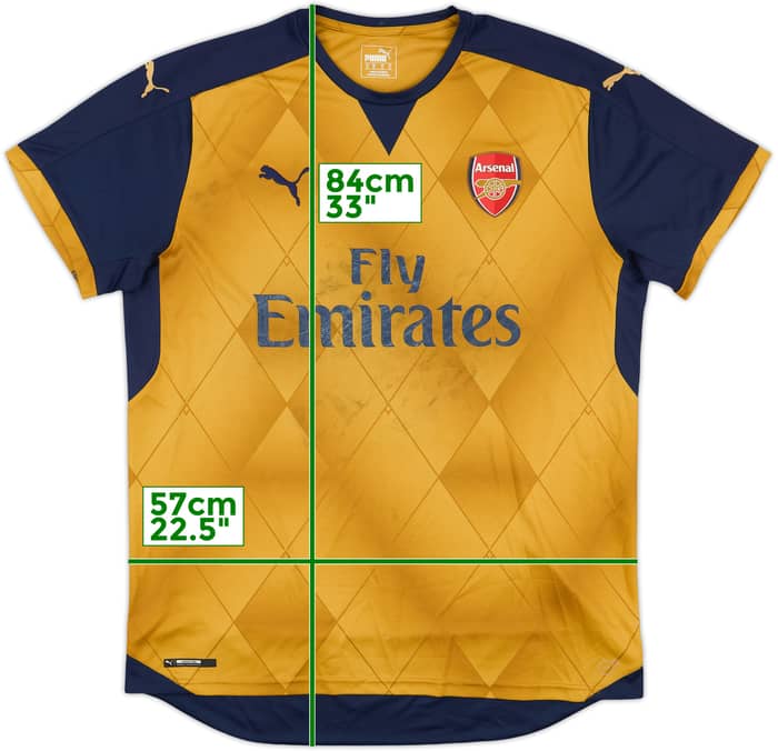 2015-16 Arsenal Away Shirt - 4/10 - (XL)