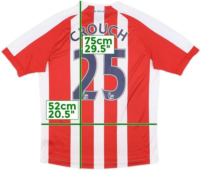 2014-15 Stoke City Home Shirt Crouch #25 - 8/10 - (M)