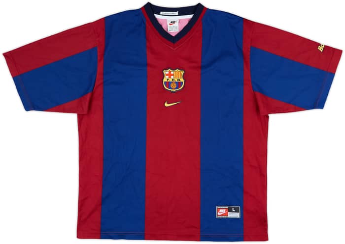 1998-00 Barcelona Basic Home Shirt Rivaldo #11 - 10/10 - (L)