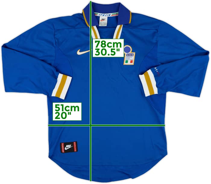 1996-97 Italy Home L/S Shirt - 9/10 - (M)