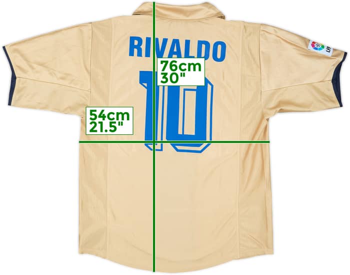 2001-03 Barcelona Away Shirt Rivaldo #10 - 7/10 - (M)