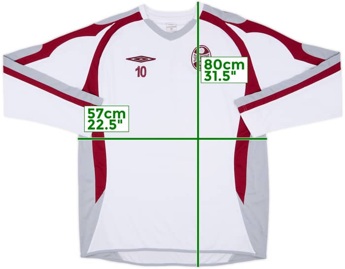 2007-08 Salernitana Umbro Player Issue Training L/S Shirt #10 - 9/10 - (XL)