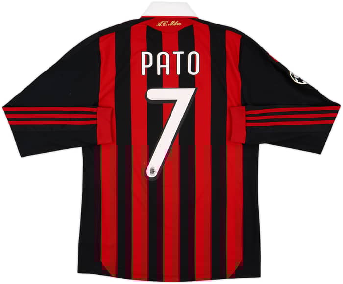 2009-10 AC Milan Home L/S Shirt Pato #7 - 8/10 - (S)