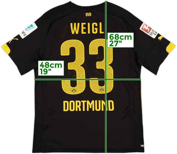2014-16 Borussia Dortmund Away Shirt Weigl #33 - 5/10 - (S)