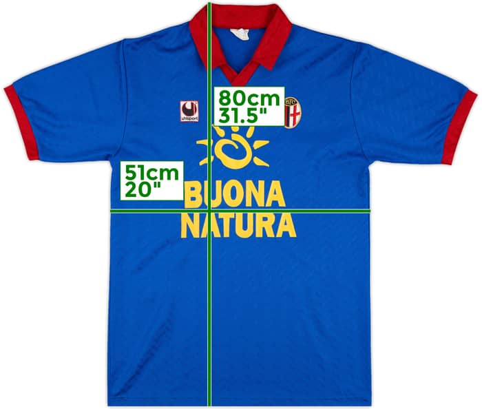 1992-93 Bologna Player Issue Uhlsport Training Shirt #20 - 7/10 - (XL)