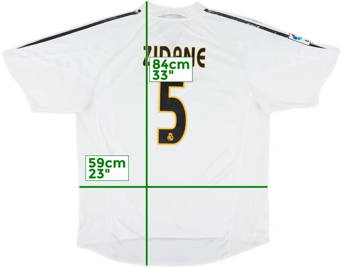2004-05 Real Madrid Home Shirt Zidane #5 - 5/10 - (XL)