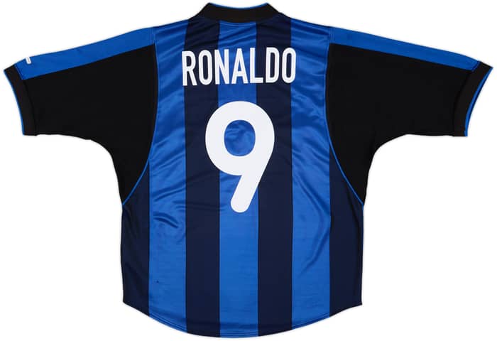 2000-01 Inter Milan Home Shirt Ronaldo #9 - 7/10 - (L)
