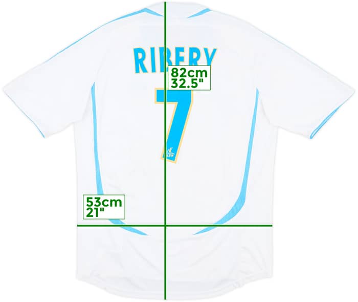 2006-07 Olympique Marseille Home Shirt Ribery #7 - 8/10 - (L)