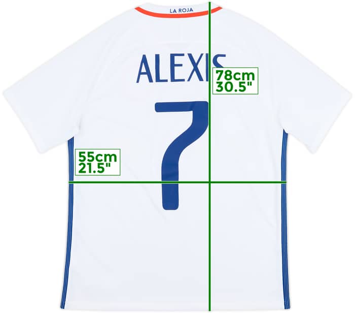 2016-17 Chile Away Shirt Alexis #7 - 8/10 - (L)