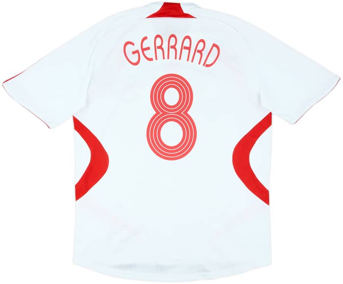 2007-08 Liverpool Away Shirt Gerrard #8 - 8/10 - (L)