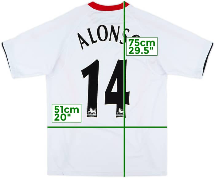 2005-06 Liverpool Away Shirt Alonso #14 - 9/10 - (M)