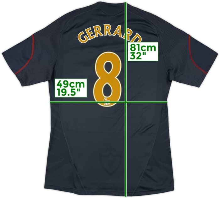 2009-10 Liverpool Away Shirt Gerrard #8 - 8/10 - (M)
