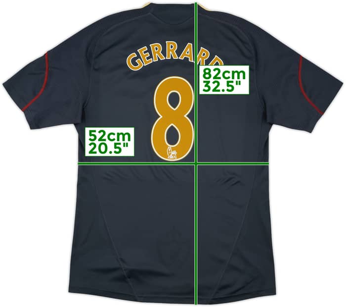 2009-10 Liverpool Away Shirt Gerrard #8 - 8/10 - (L)