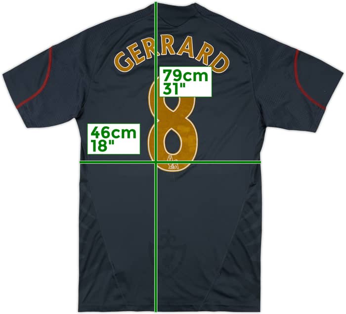 2009-10 Liverpool Away Shirt Gerrard #8 - 7/10 - (M)