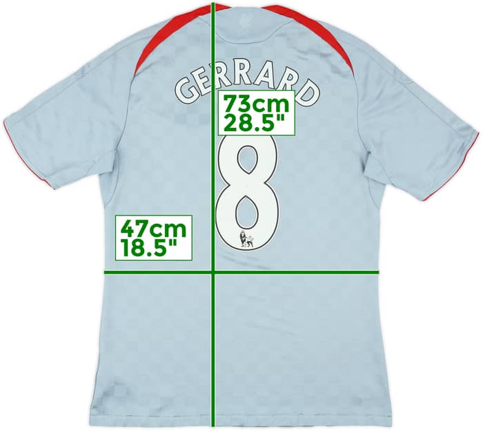 2008-09 Liverpool Away Shirt Gerrard #8 - 7/10 - (M)