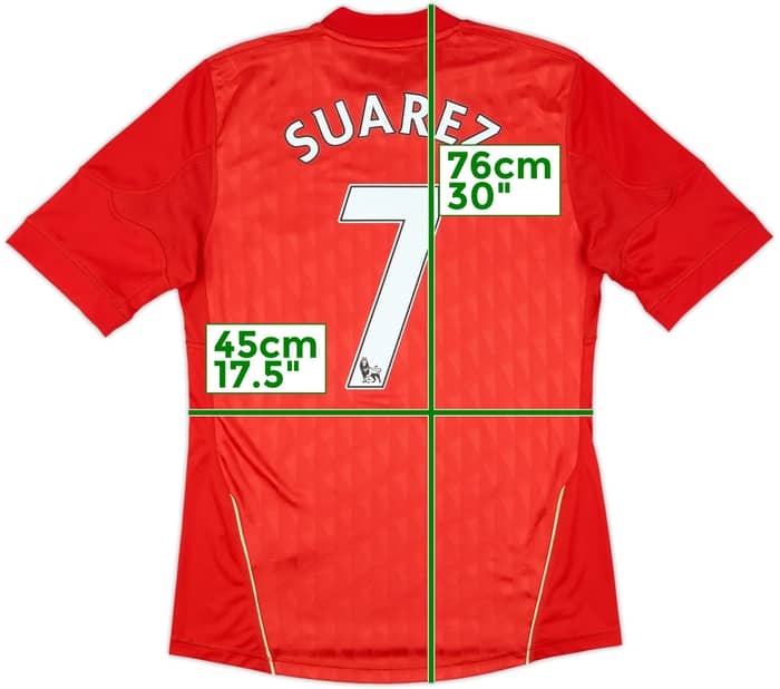 2010-12 Liverpool Home Shirt Suarez #7 - 8/10 - (S)