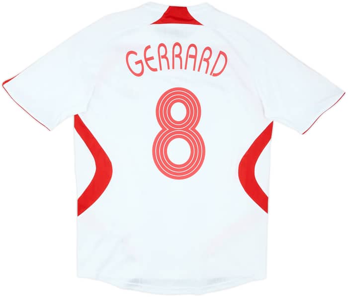 2007-08 Liverpool Away Shirt Gerrard #8 - 8/10 - (M)