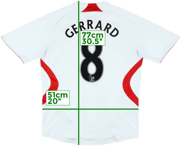 2007-08 Liverpool Away Shirt Gerrard #8 - 6/10 - (M)