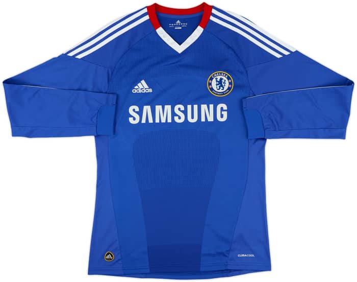 2010-11 Chelsea Home L/S Shirt Drogba #11 - 9/10 - (S)