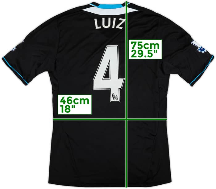 2011-12 Chelsea Away Shirt Luiz #4 - 9/10 - (S)