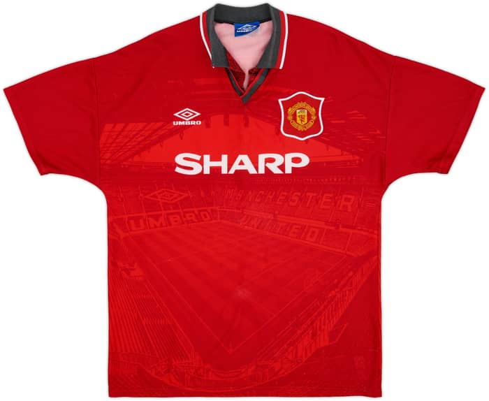 1994-96 Manchester United Home Shirt Cantona #7 - 8/10 - (L)