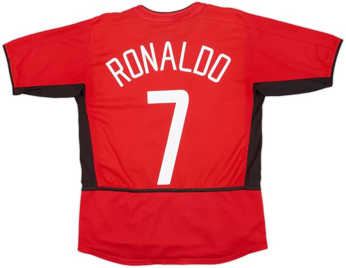 2002-04 Manchester United Home Shirt Ronaldo #7 - 6/10 - (XL.Boys)