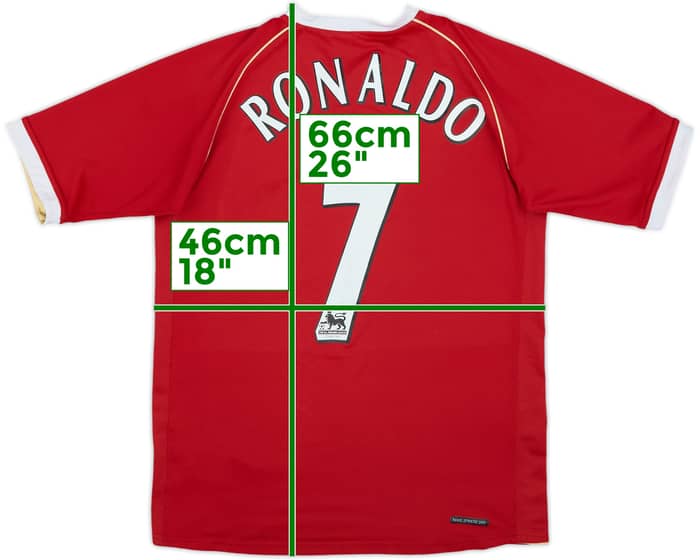 2006-07 Manchester United Home Shirt Ronaldo #7 - 7/10 - (XL.Boys)