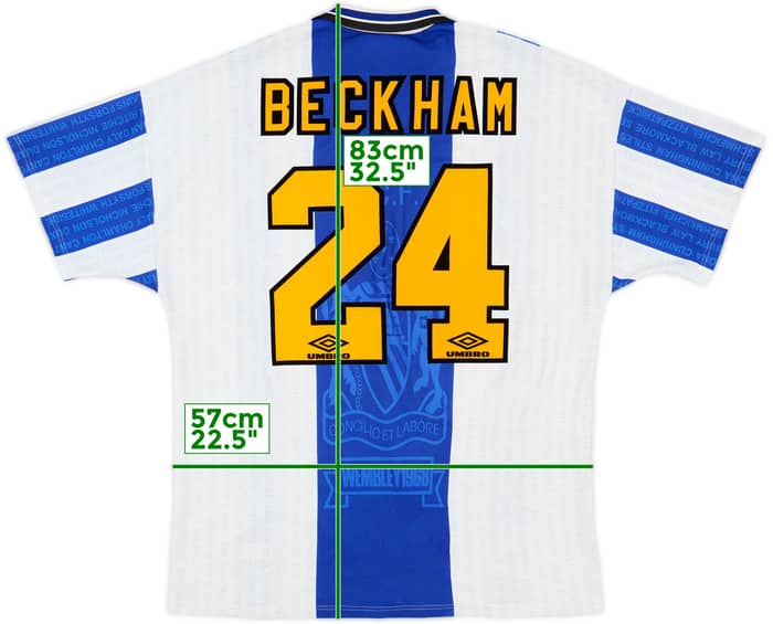 1994-96 Manchester United Third Shirt Beckham #24 - 8/10 - (XL)