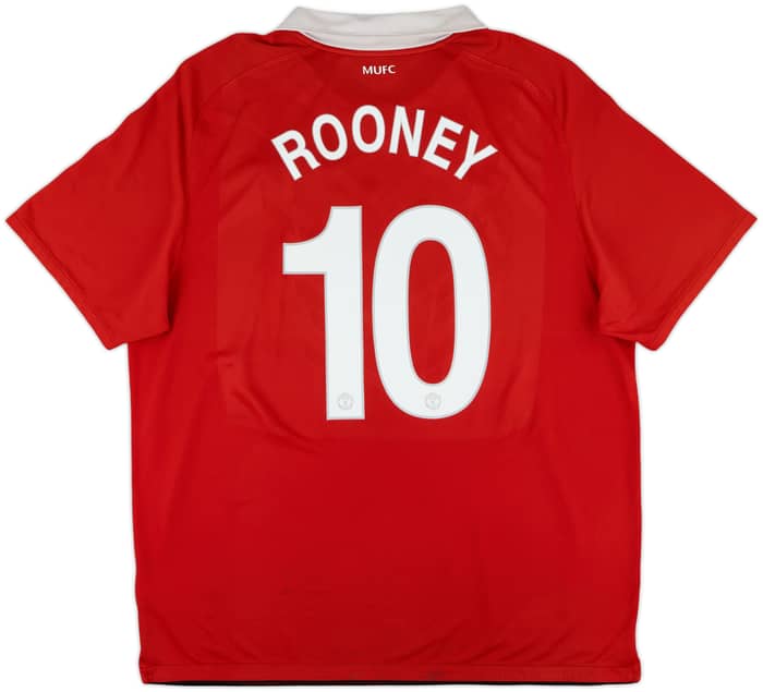 2010-11 Manchester United Home Shirt Rooney #10 - 6/10 - (XXL)