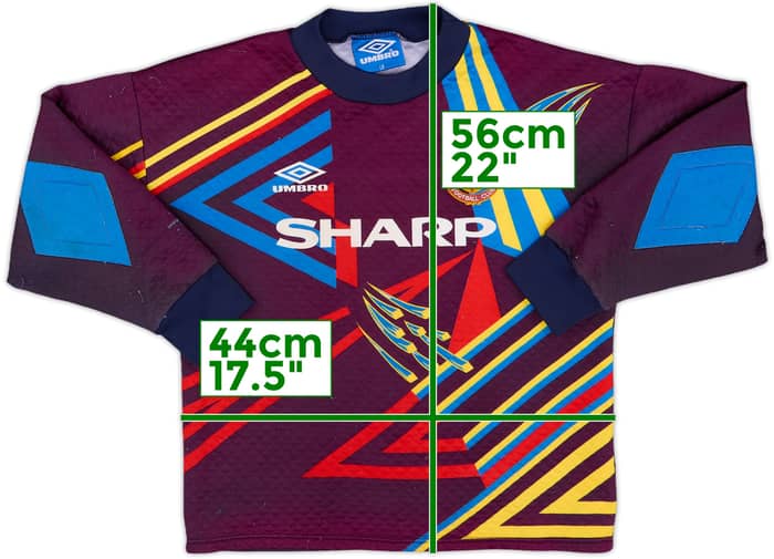 1992-93 Manchester United GK Shirt #1 - 6/10 - (L.Boys)