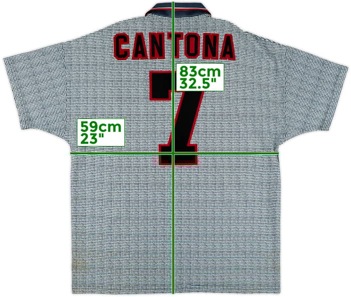 1995-96 Manchester United Away Shirt Cantona #7 - 8/10 - (XL)