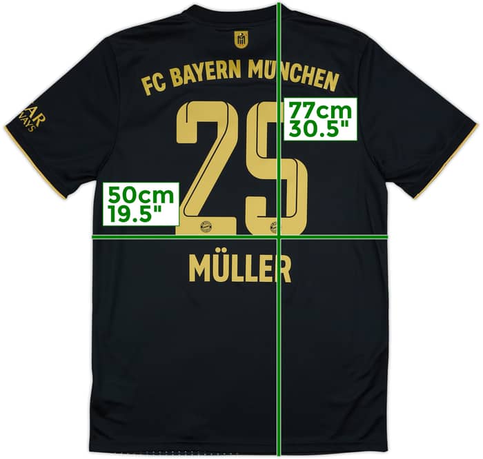 2021-22 Bayern Munich Away Shirt Muller #25 (M)