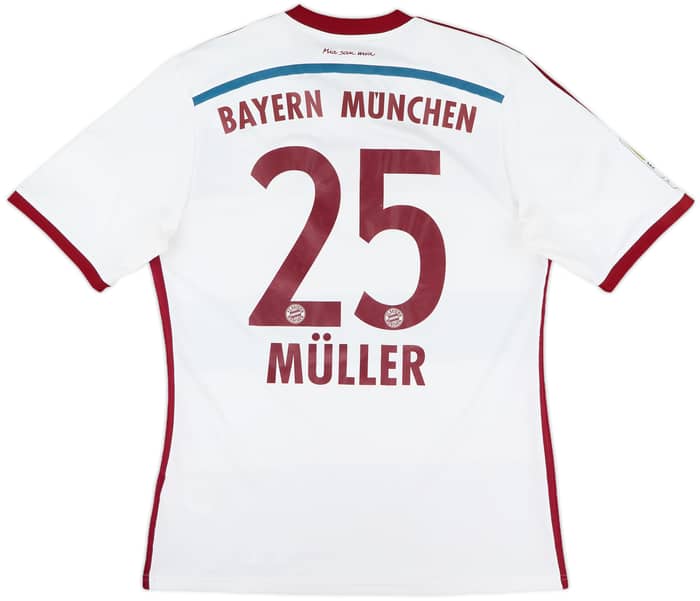 2014-15 Bayern Munich Away Shirt Muller #25 - 8/10 - (M)