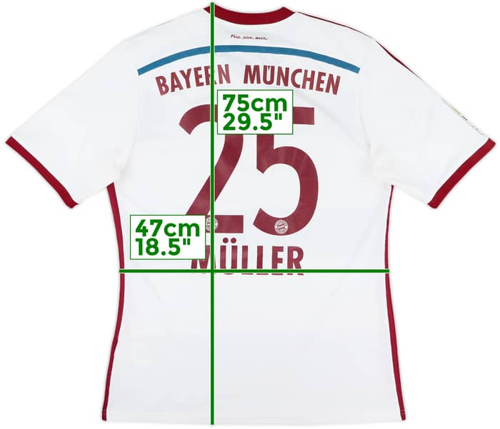 2014-15 Bayern Munich Away Shirt Muller #25 - 8/10 - (M)