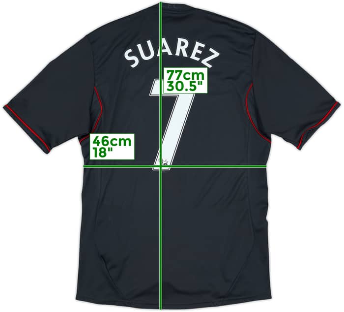 2011-12 Liverpool Away Shirt Suarez #7 - 7/10 - (M)