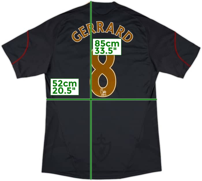 2009-10 Liverpool Away Shirt Gerrard #8 - 7/10 - (M)