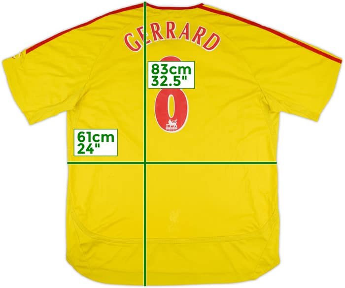 2006-07 Liverpool Away Shirt Gerrard #8 - 6/10 - (XXL)