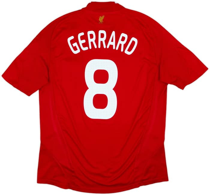 2008-10 Liverpool Home Shirt Gerrard #8 - 6/10 - (L)