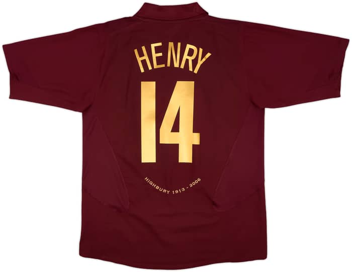 2005-06 Arsenal Home Shirt Henry #14 - 8/10 - (L)