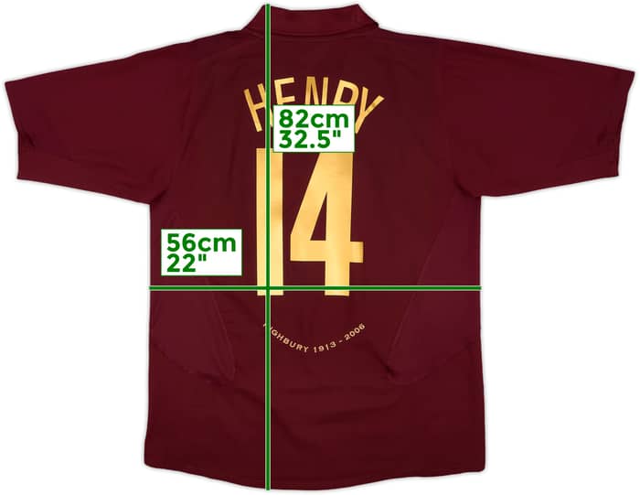 2005-06 Arsenal Home Shirt Henry #14 - 8/10 - (L)