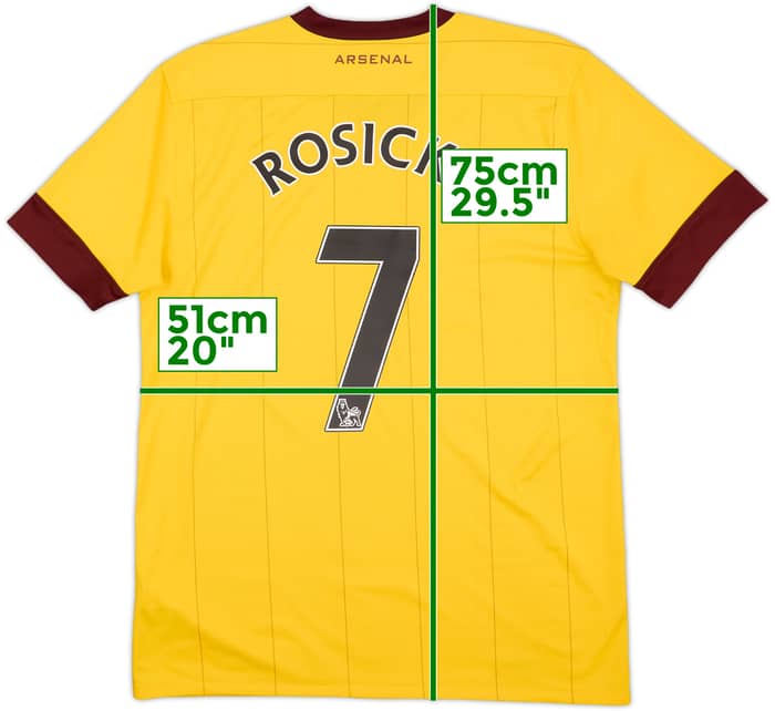 2010-13 Arsenal Away Shirt Rosicky #7 - 8/10 - (M)